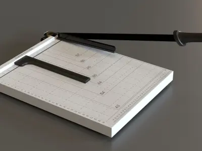 Paper Cutter Trimmer Low-poly 3D model
