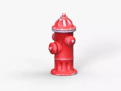 Fire Hydrant Free low-poly 3D model shop