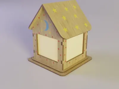 Lamp house Low-poly 3D model