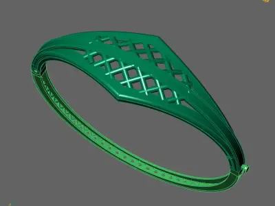 Womens Bracelets Bangles 3DM STL OBJ With Details  3D print model