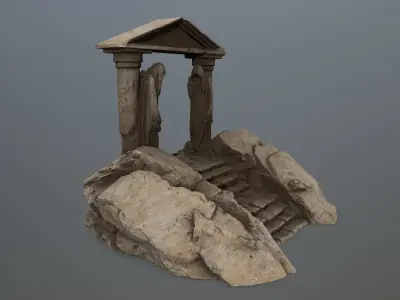 Souls Gate Low-poly 3D model