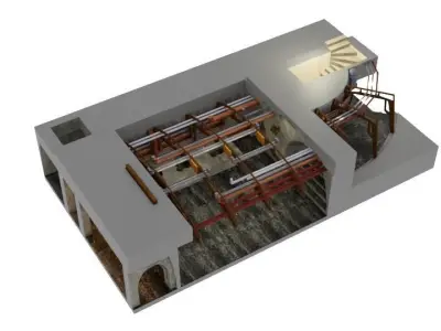 Jabbas Throne Room - Set 8 - Boiler Room 1-18 scale Kenner 3D print model