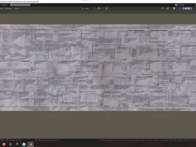 reinforced concrete fence Low-poly 3D model