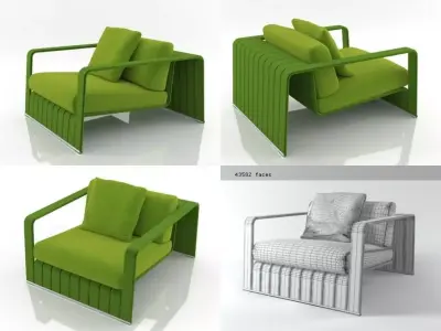 Frame armchair 3D model