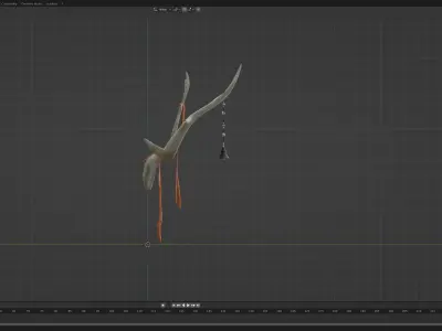 Decorated or Ceremonial Antlers Low-poly 3D model