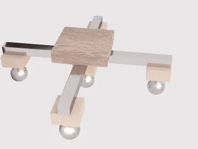 chandelier light fixture with four lights 3D model