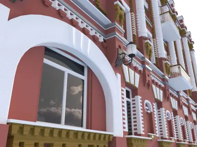 Modern and Italian Renaissance residential building 7 3D model