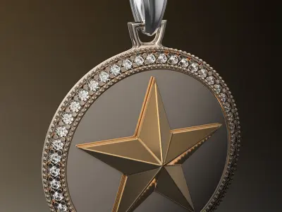 Star Medallion Pendant 3D print model