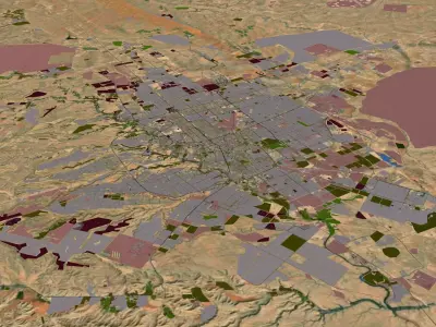 Riyadh City May 2021 textured Low-poly 3D model