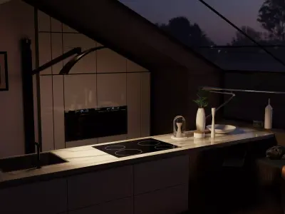 Ambiant light lamp - Rigged 3D model
