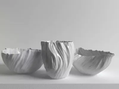 Adelaide three ceramic vases 3D model