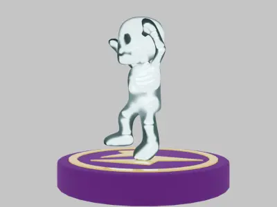 Light of a man stuck in a lightning trap 3D model