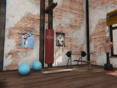 loft - modular interior Low-poly 3D model