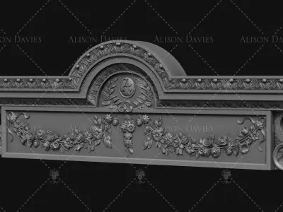 Door Pediment  3D printable model 3D print model