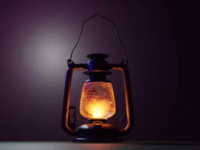 Lantern 001 Low-poly 3D model