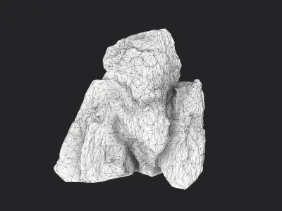 Cliff Rock 4-7 Low-poly 3D model