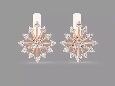 Diamond Earrings  3D print model
