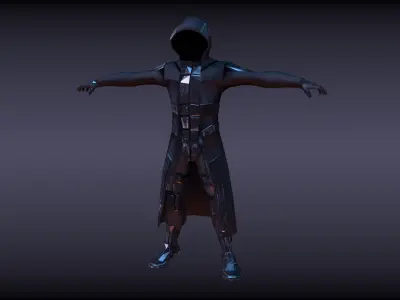 sci fi character Low-poly 3D model purchase