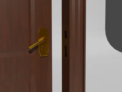 Wooden Door 3D model get