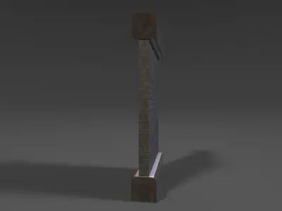 Wall - Straight and Curved Low-poly 3D model