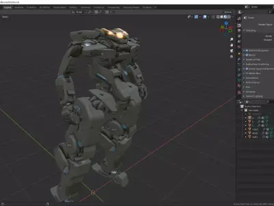 scifi-model555 robot 3D model