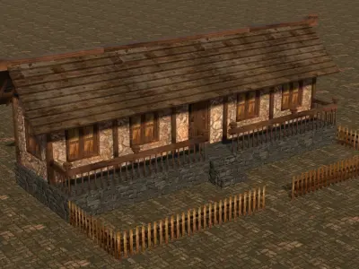 Medieval house thirteen 2 Low-poly 3D model