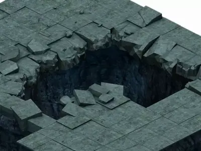 Game Underground - palace - the ground 01 3D model
