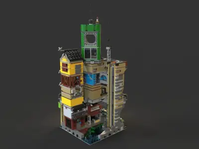 Lego Ninjago city 2 Low-poly 3D model