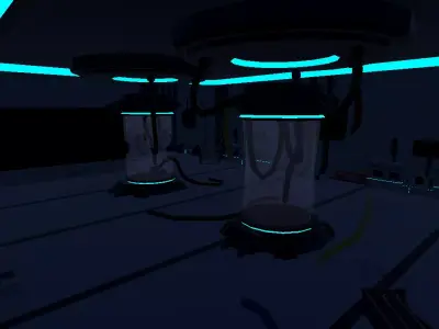 Modular Assets - Abandoned Science Lab Free low-poly 3D model