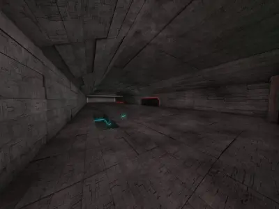 Space Hangar Ready to Render Low-poly 3D model