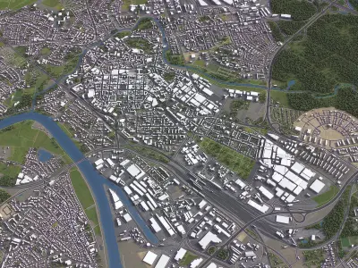 Hanau - 3d City Model Low-poly 3D model