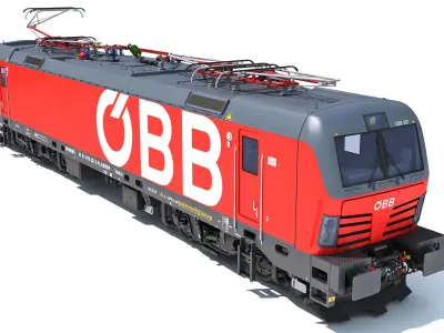 Siemens Vectron Locomotive Austrian Railways 3D model