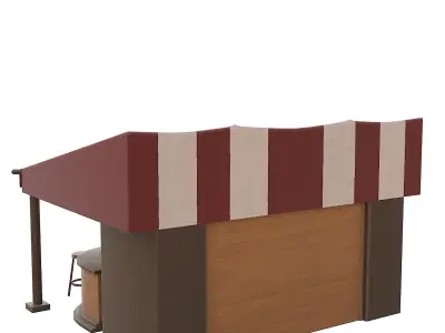 Bar counter 3D model