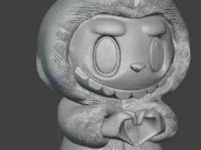 Labubu Heart Hands Pose 3D print model