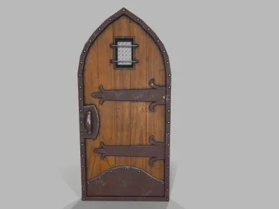 Medieval Door-4 Low-poly 3D model