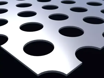 Perforated panel with 32 percent opening 25O99 3D model