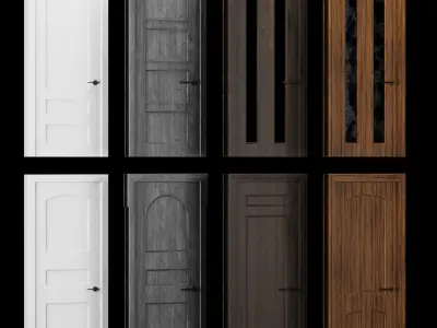 Door collection 40 pieces 3D model