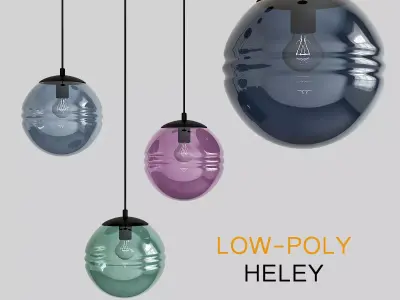 Heley chandelier 3d model Low-poly 3D model