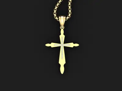 Cross Light Gold 3CP028 3DM STL 3D model