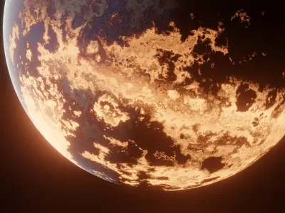 Planet Space Ready to game  Low-poly 3D model