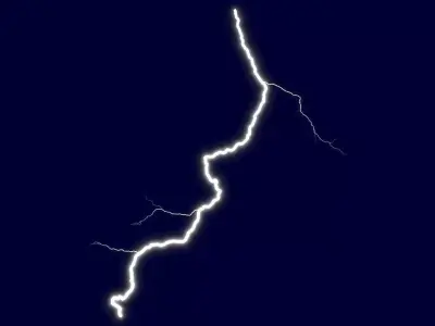 Realistic 3D Lightning CG-14 Low-poly 3D model