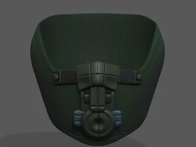 Gas mask fabric futuristic protection isolated  Low-poly 3D model