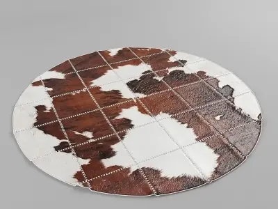 Carpet Pack 2 Circular Leather Carpets 3D model