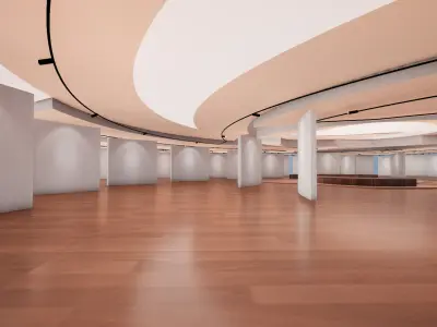 VR Art Gallery 21 Baked 3D model