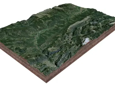 The Pyrenees Mountain Range Europe 3D model