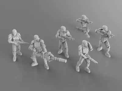 Old Light Troopers 3D print model