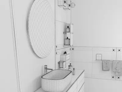 Bathroom furniture set Arcom Magnetica 2 3D model