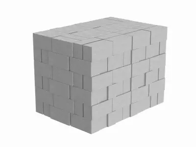 Stack Of Concrete Blocks  3D model