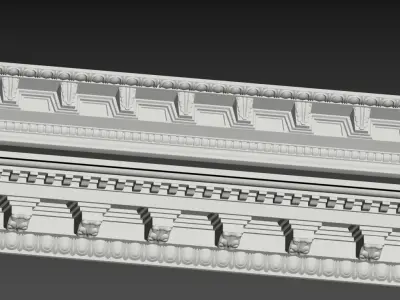 Plaster moulding 3D model