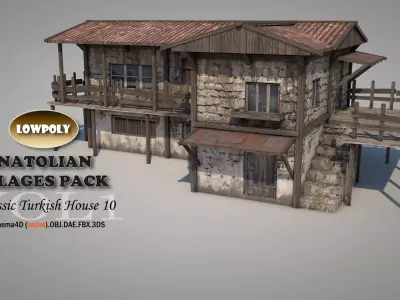 Anatolian Village House 10 Low-poly 3D model